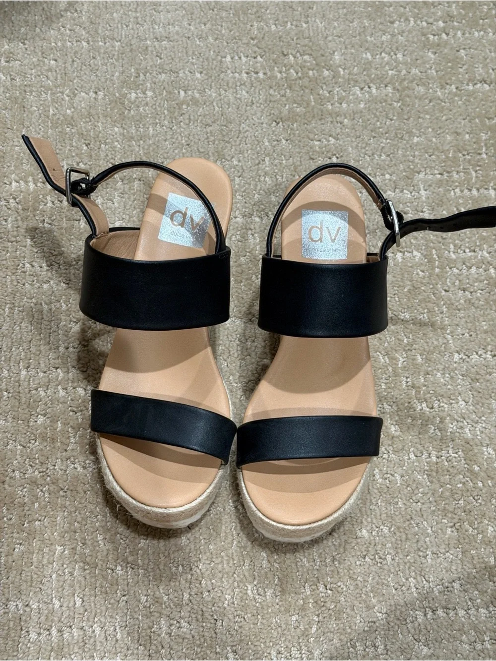 Dolce Vita black strap espadrilles